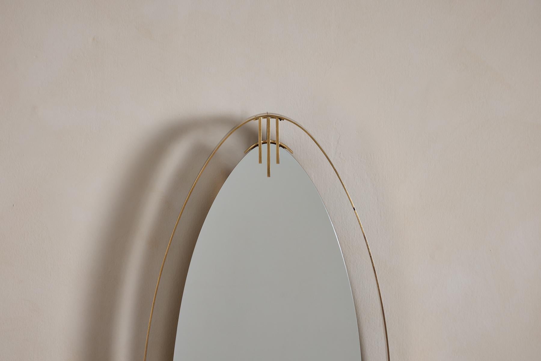 Santambrogio & De Berti Miroir en laiton en vente 9