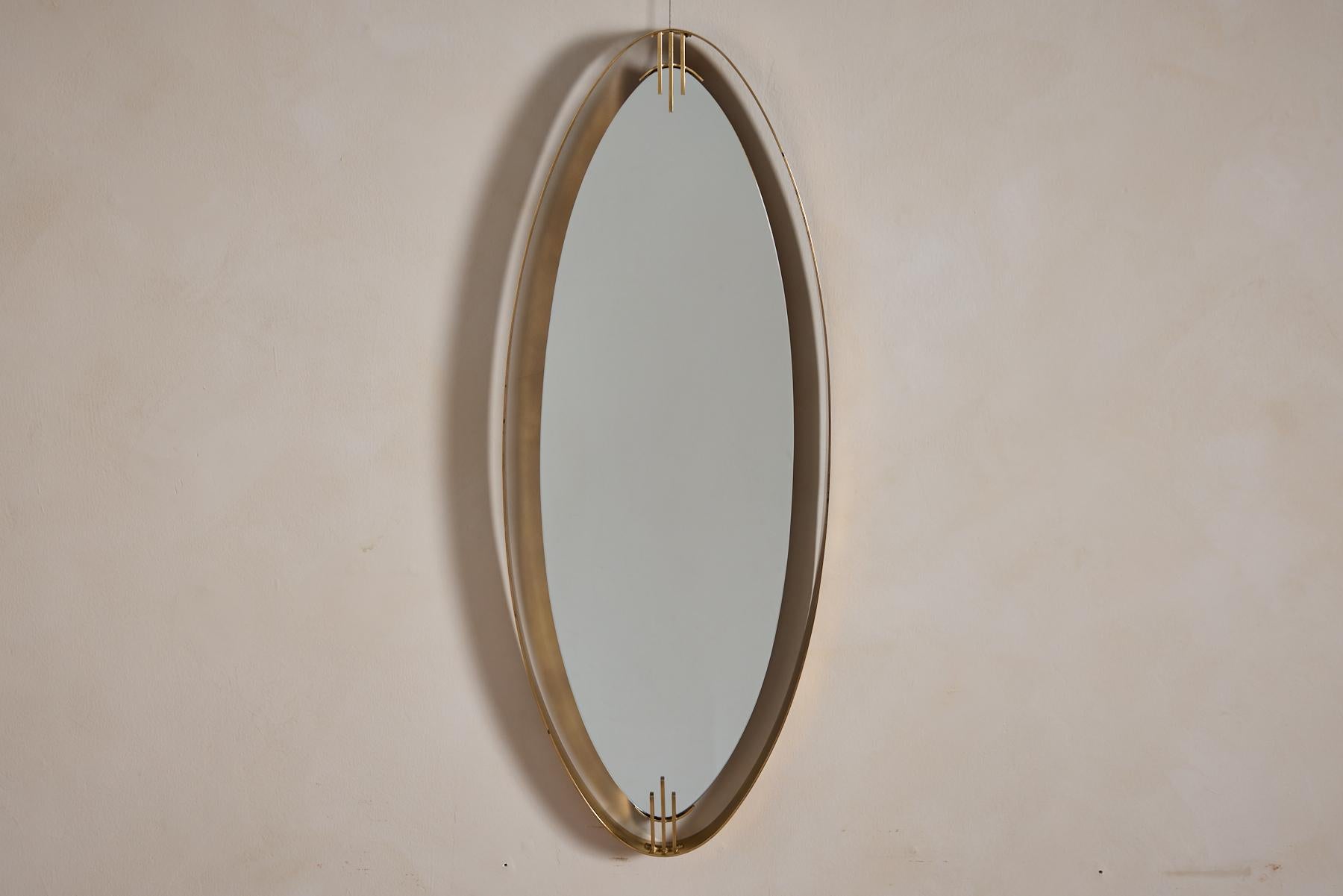 Santambrogio & De Berti Miroir en laiton en vente 12