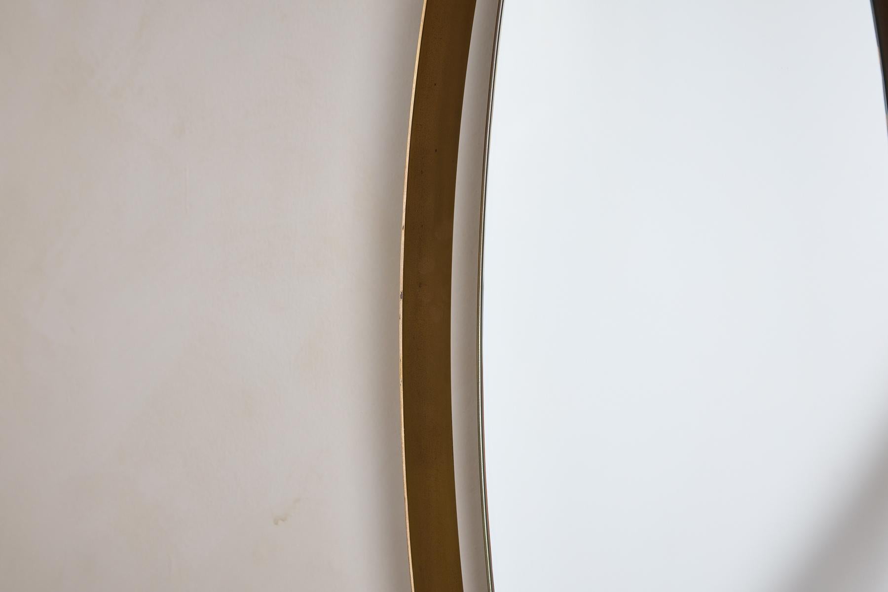 Laiton Santambrogio & De Berti Miroir en laiton en vente