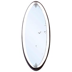Santambrogio & De Berti, Oval Wall Mirror, Italy, circa 1960