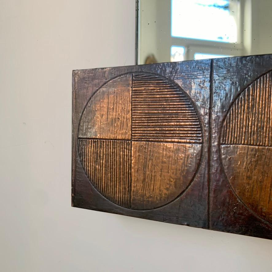 Miroir mural original estampillé Santambrogio & De Berti, circa 1960, Italie. en vente 4