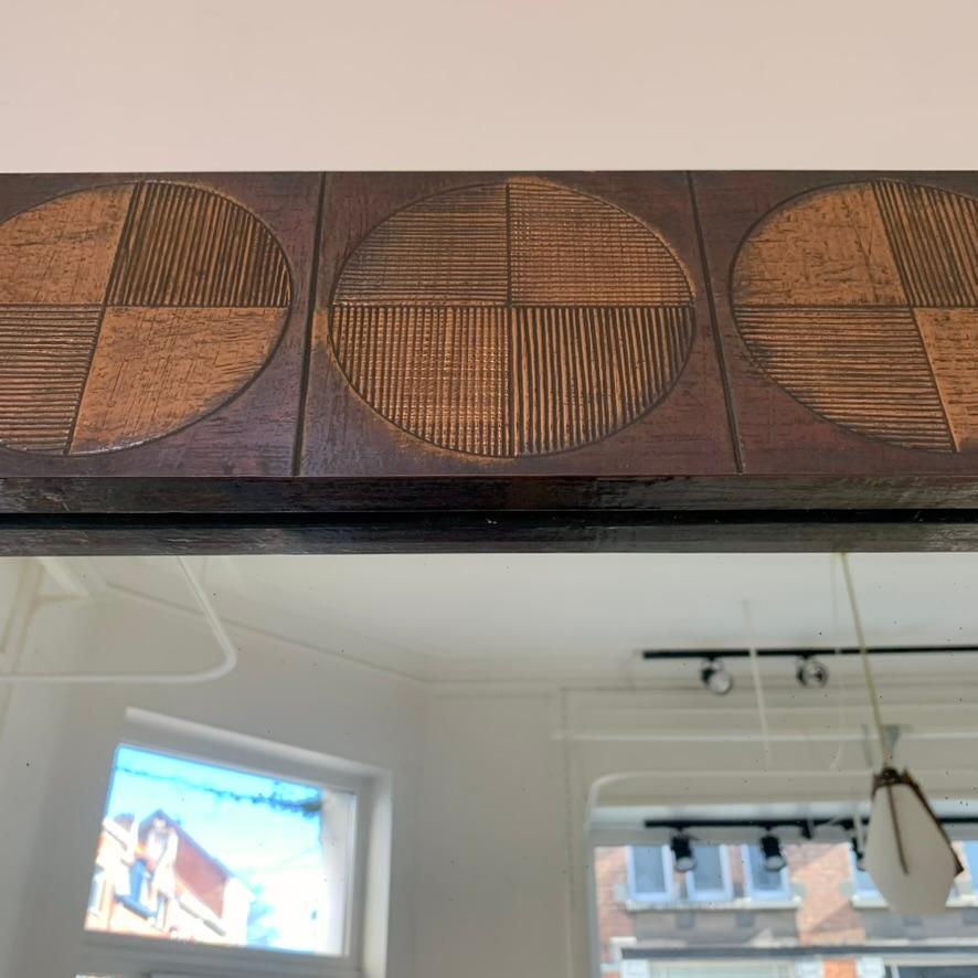 Miroir mural original estampillé Santambrogio & De Berti, circa 1960, Italie. en vente 5