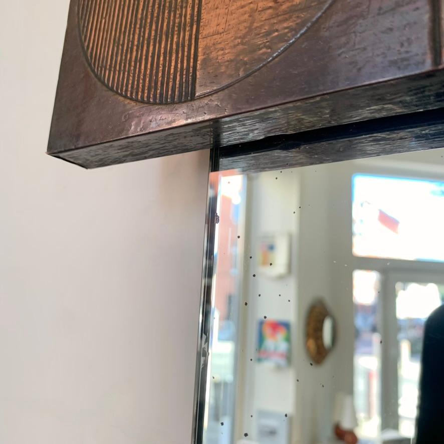 Miroir mural original estampillé Santambrogio & De Berti, circa 1960, Italie. en vente 2