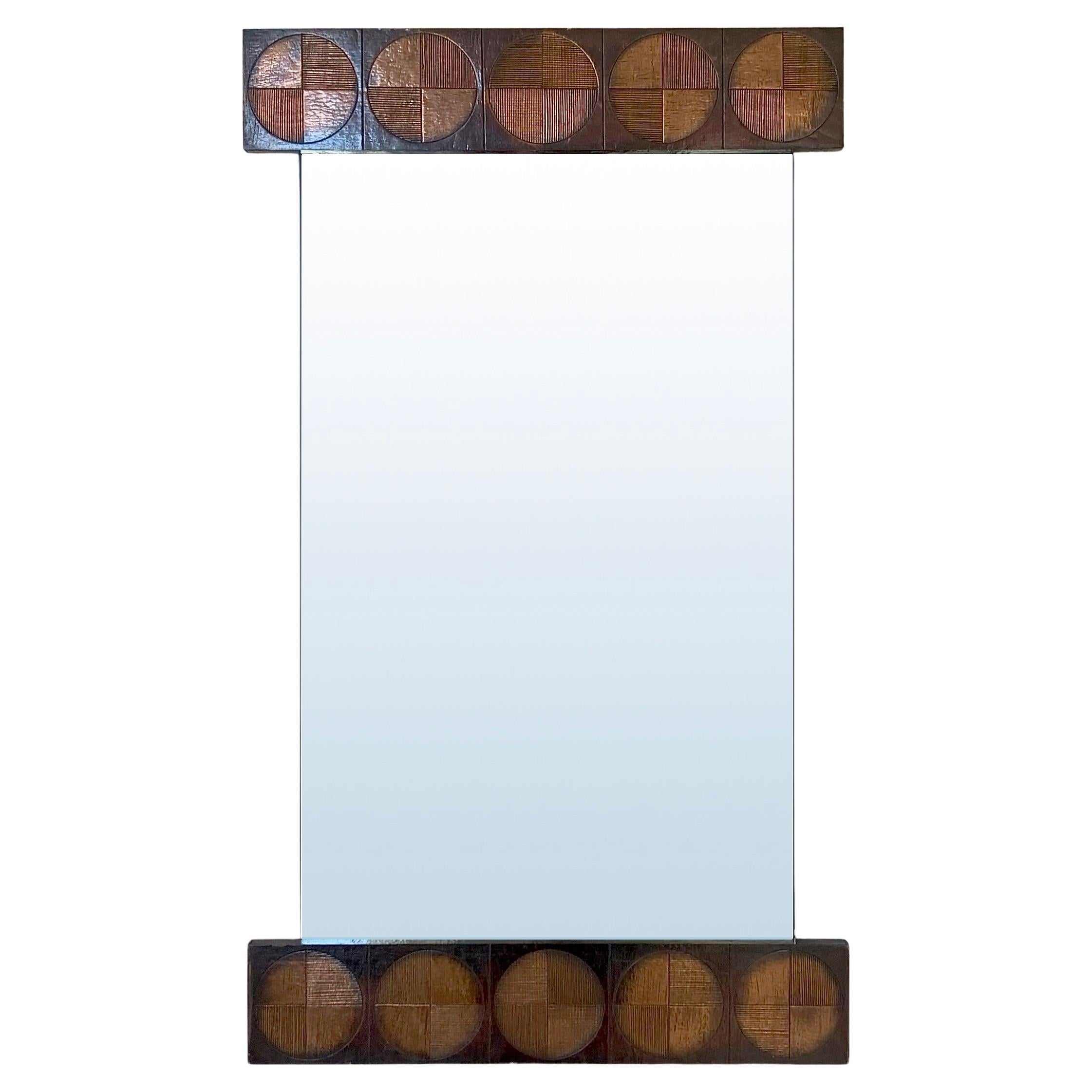 Santambrogio & De Berti Stamped Original Wall Mirror circa 1960, Italy.