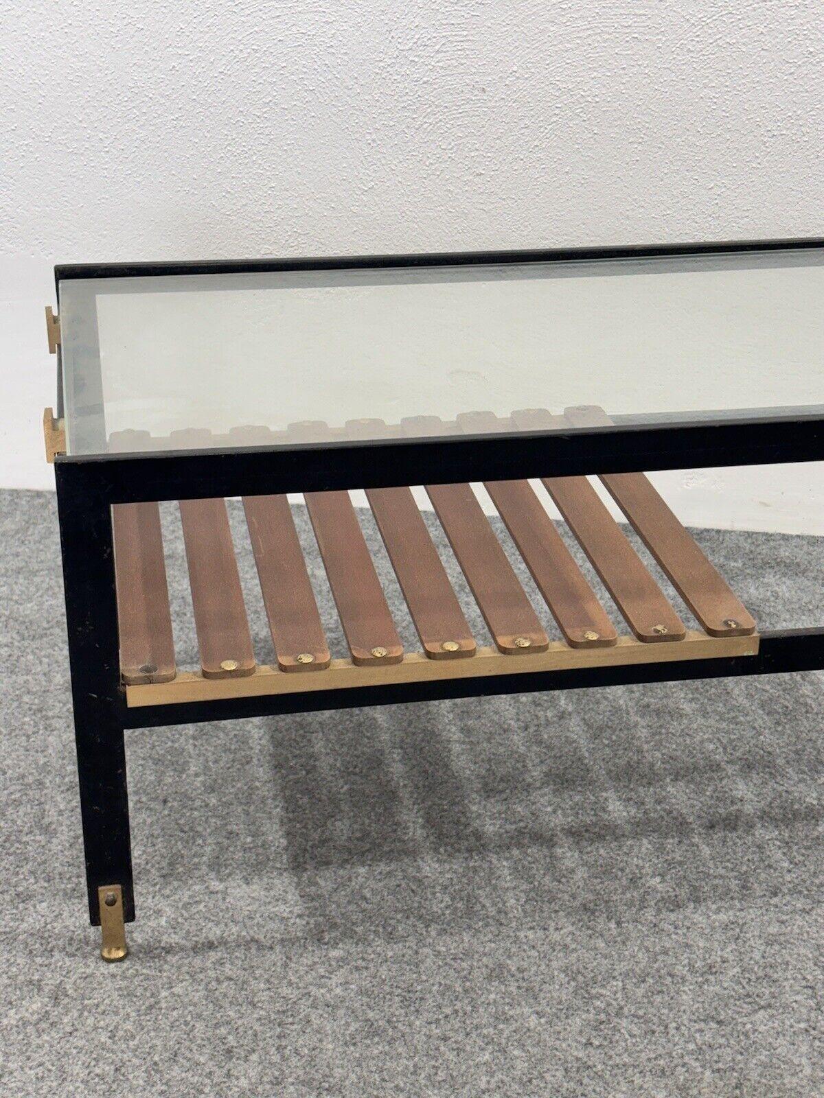 Mid-20th Century Sant'Ambrogio & De Berti Wooden coffee table 1960s design Modernism For Sale