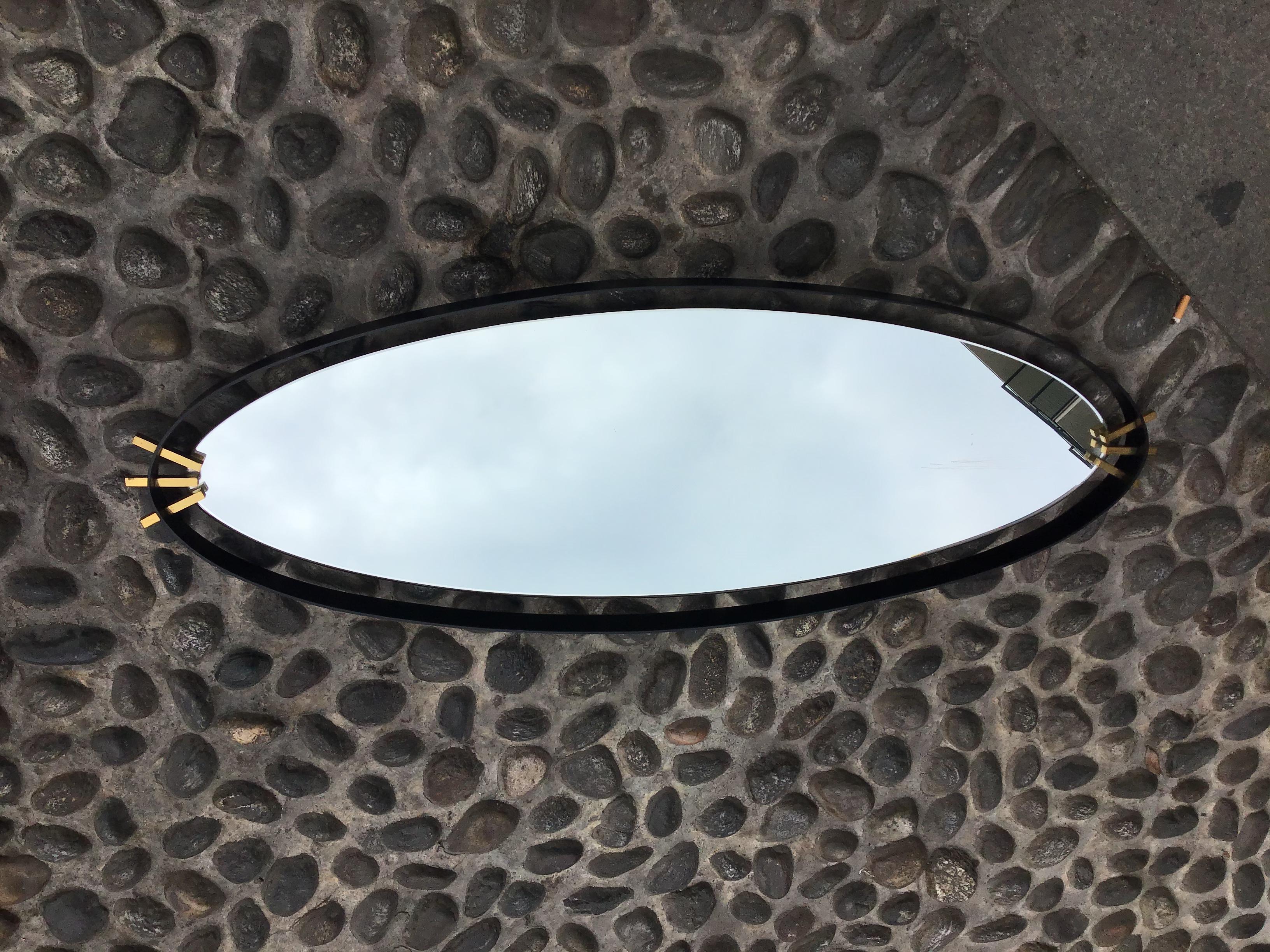 Santambrogio E De Berti Mirror Brass Iron Mirror 1960 For Sale 6