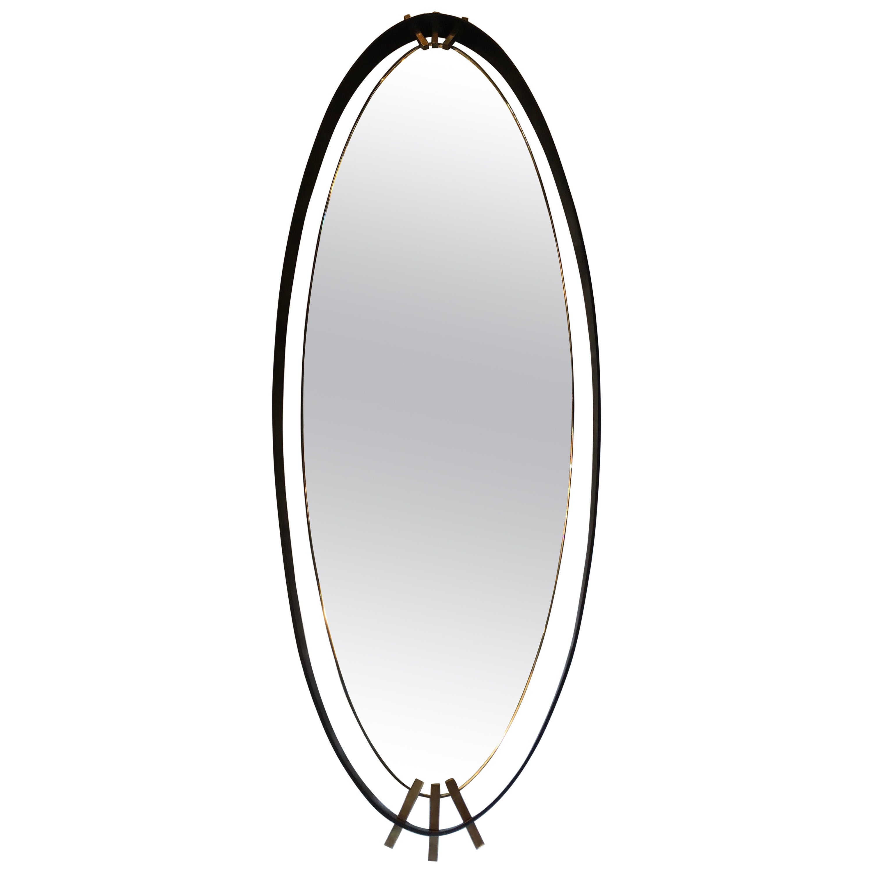 Santambrogio E De Berti Mirror Brass Iron Mirror 1960