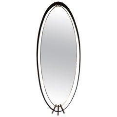 Miroir en laiton et fer Santambrogio E De Berti, 1960