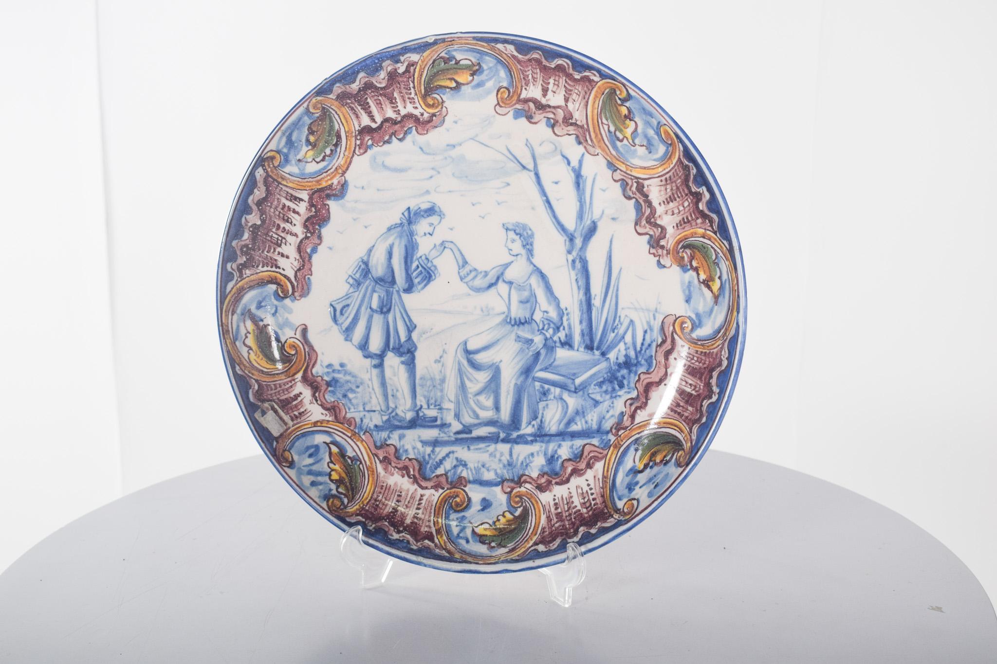 Mid-Century Modern Sant'Anna Portuguese Earthenware Dish Plate For Sale