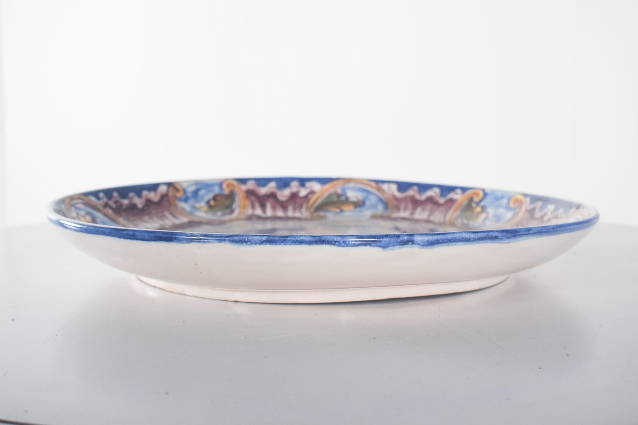 Sant'Anna Portuguese Earthenware Dish Plate For Sale 2