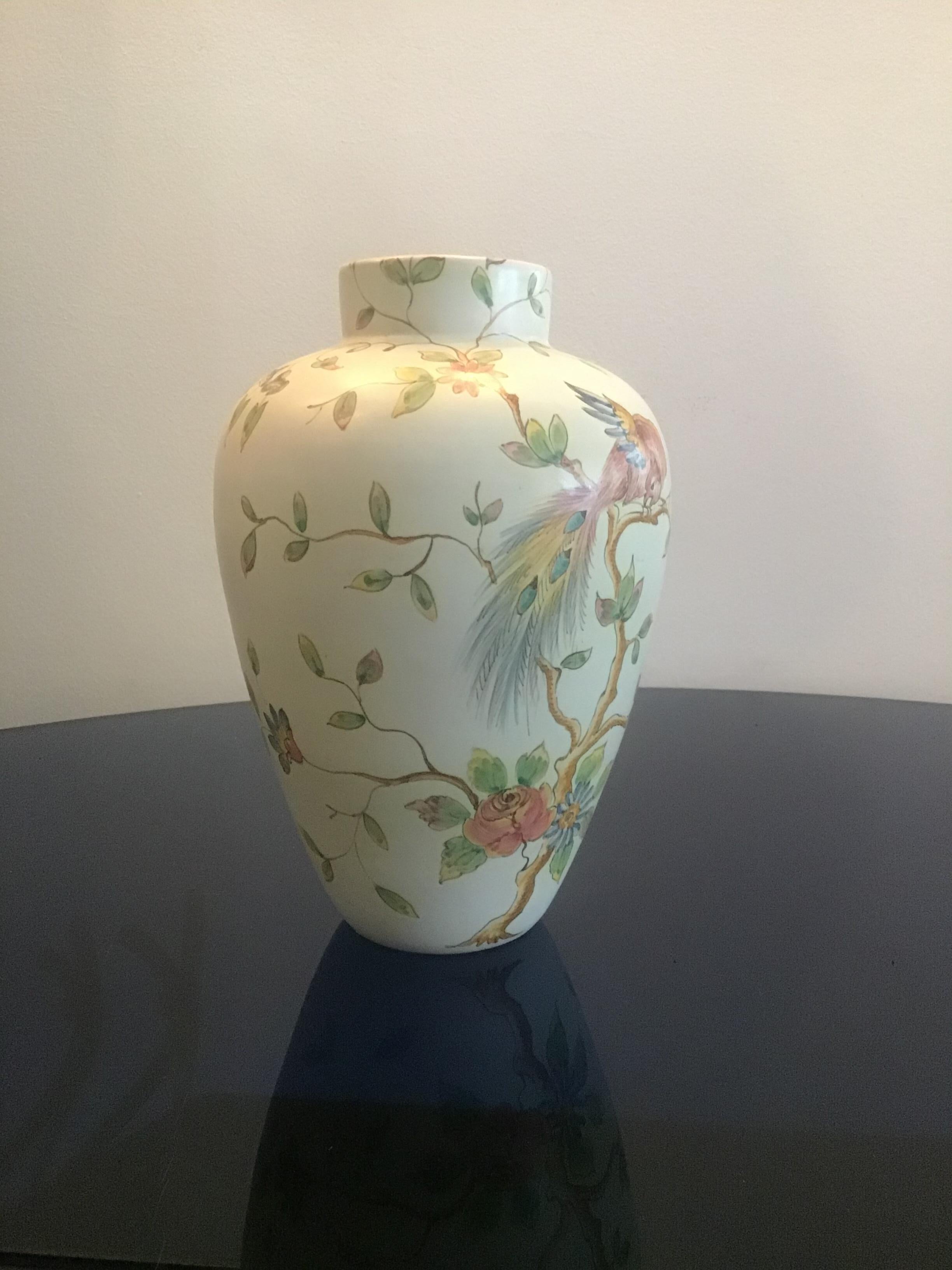 Italian Santarelli “Gualdo Tadino” Vase Ceramic, 1940, Italy For Sale