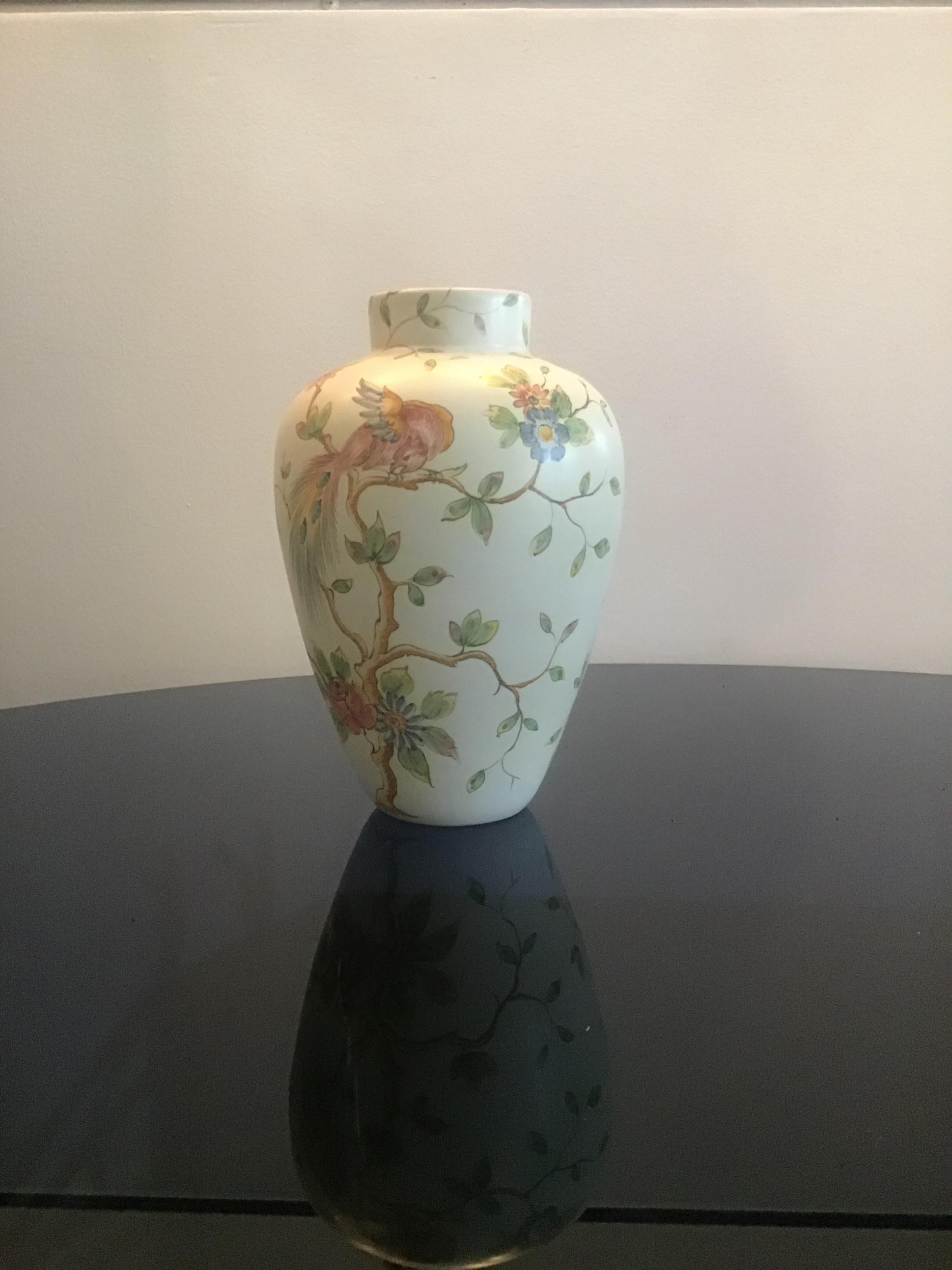 Mid-20th Century Santarelli “Gualdo Tadino” Vase Ceramic, 1940, Italy For Sale