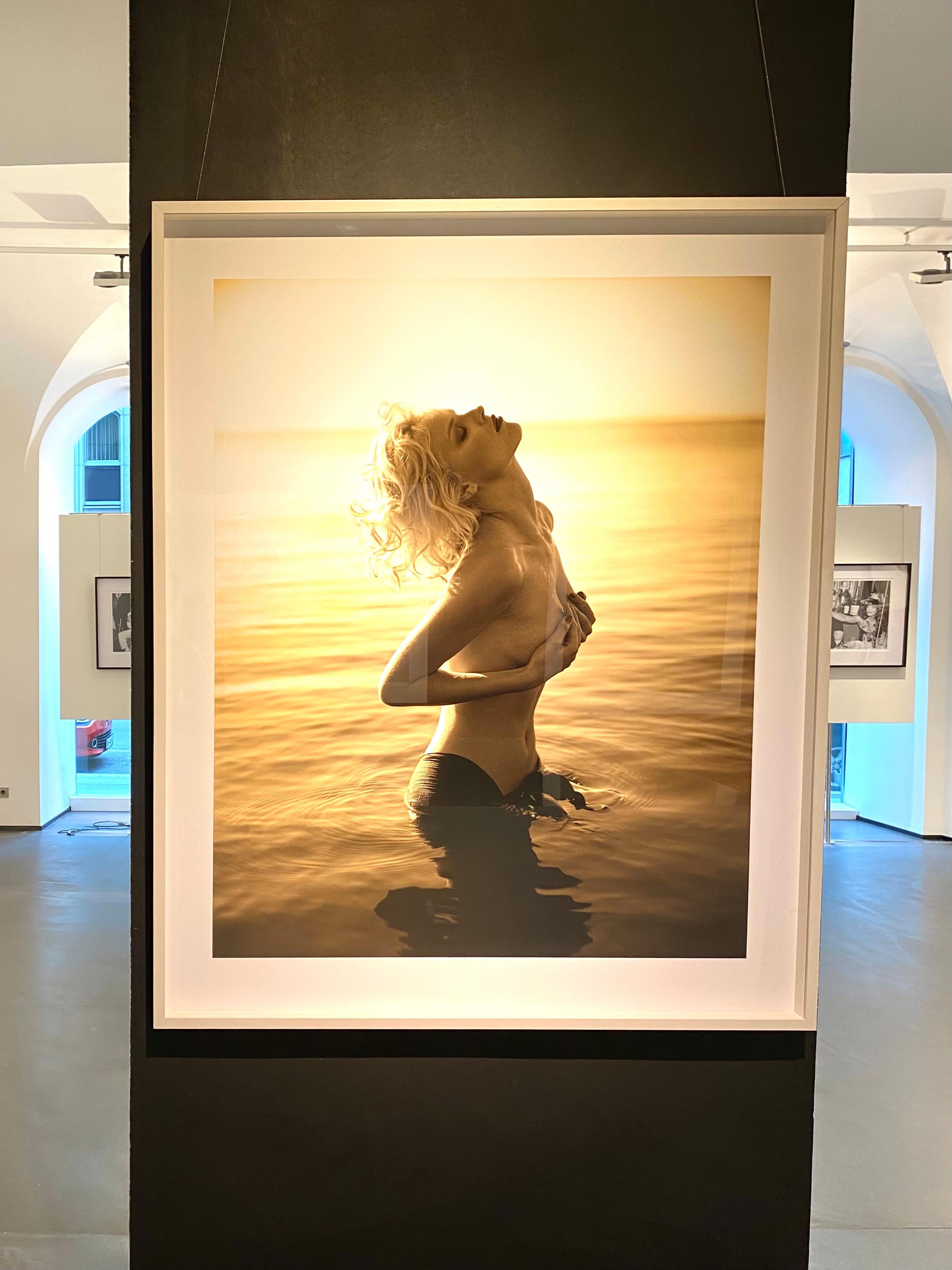 Eva Herzigova, Delano Hotel - nude model in water, fine art photography, 1996 - Photograph by Sante D´ Orazio