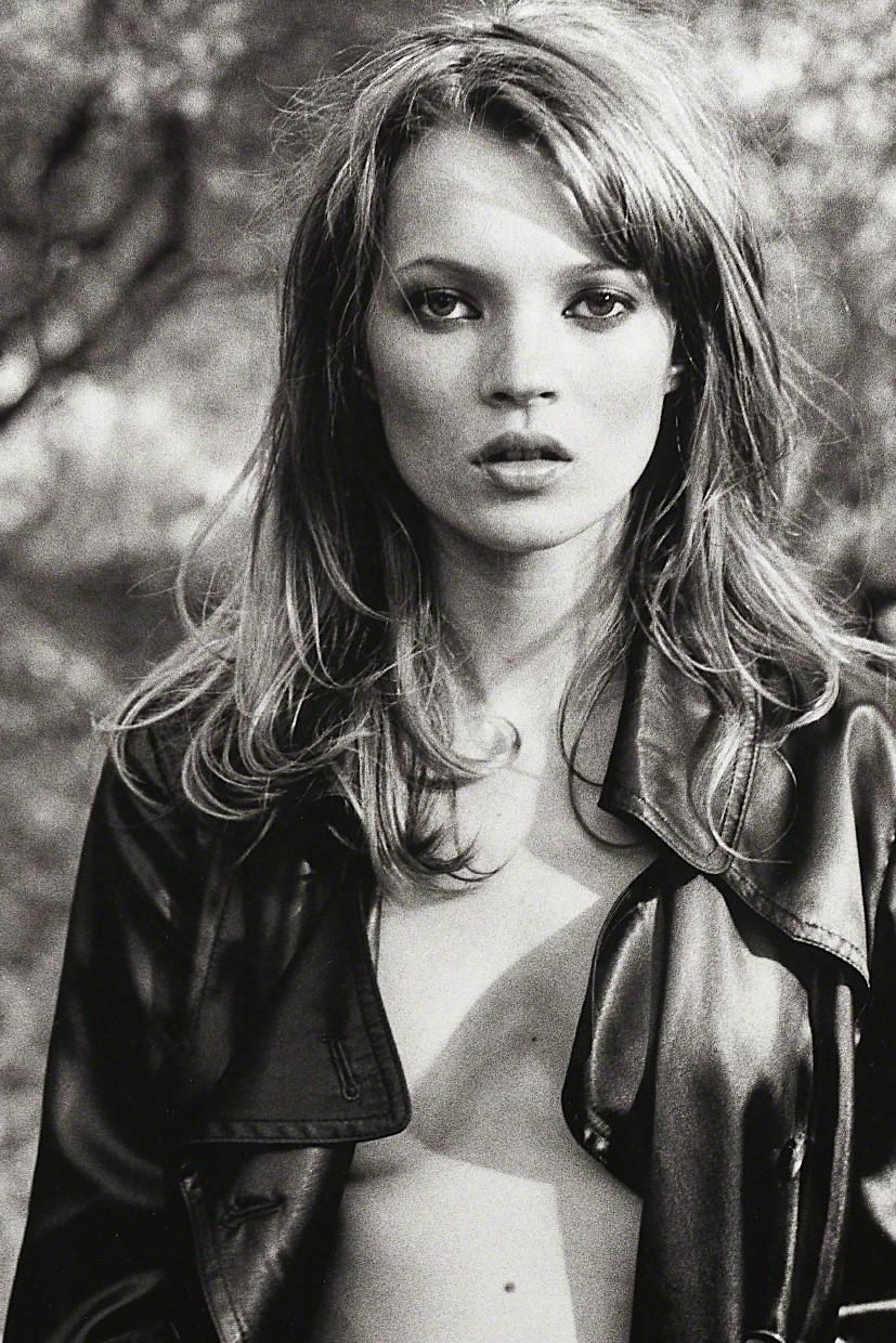 Kate Moss Leather Jacket, Glen Cove, for Vogue Italy, Fine Art Photography 1995 For Sale 2