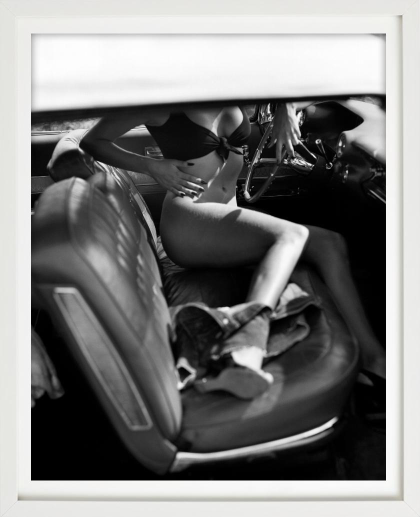 Rachel Williams in Car, Montauk, NY - Contemporary Photograph by Sante D´ Orazio
