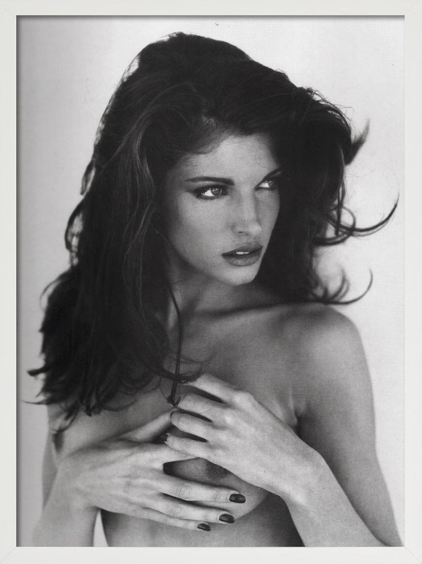 Stephanie Seymour for Playboy - b&w Nude Portrait, Fine Art Photography, 1993 - Gray Portrait Photograph by Sante D´ Orazio