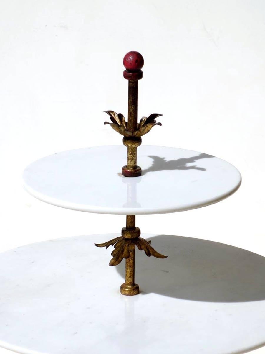 Sante Mingazzi
Italy, 1900-1920.

Gilded wrought iron and marble tops
