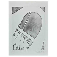 Figure and Arch - Original Etching by Sante Monachesi - 1970s