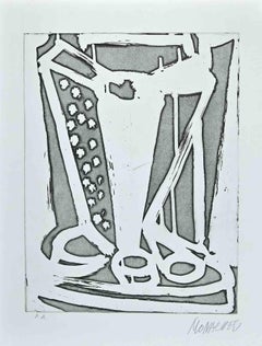 Hourglass - Gravure originale de Sante Monachesi, années 1970