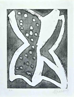 La mariposa - Grabado original de Sante Monachesi - Años 70