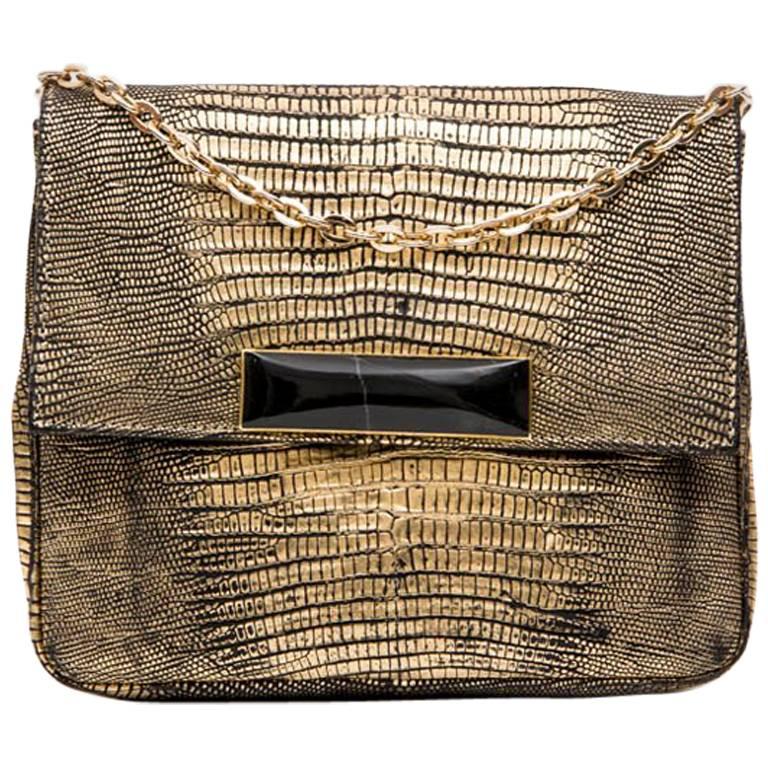 SANTESTEBAN Bag in Golden Lizard