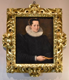 Portrait Noblewoman Santi di Tito 16th Century Paint Oil on table Old master Art