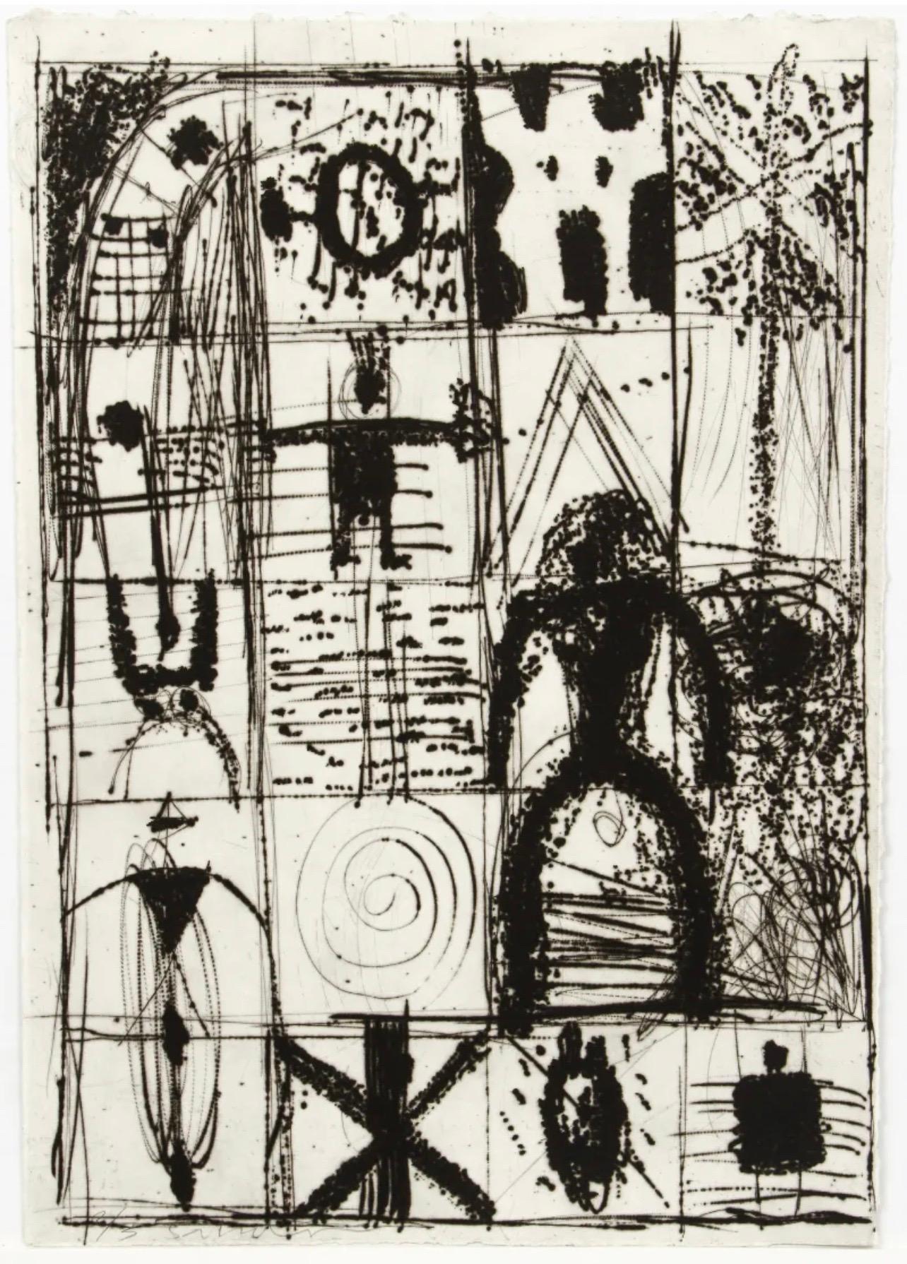 I. Moix, Santi (spagnolo, nato nel 1960), Astrazione figurale, stampa ibrida con acquaforte e acquatinta, 23,5 x 16,75 pollici, firmata a matita e numerata 2/3.

I Santi Moix (Barcellona, 1960) vive a New York dal 1986. Creatore poliedrico, Moix