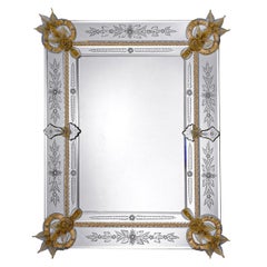 Santi Rectangular Murano Glass Mirror