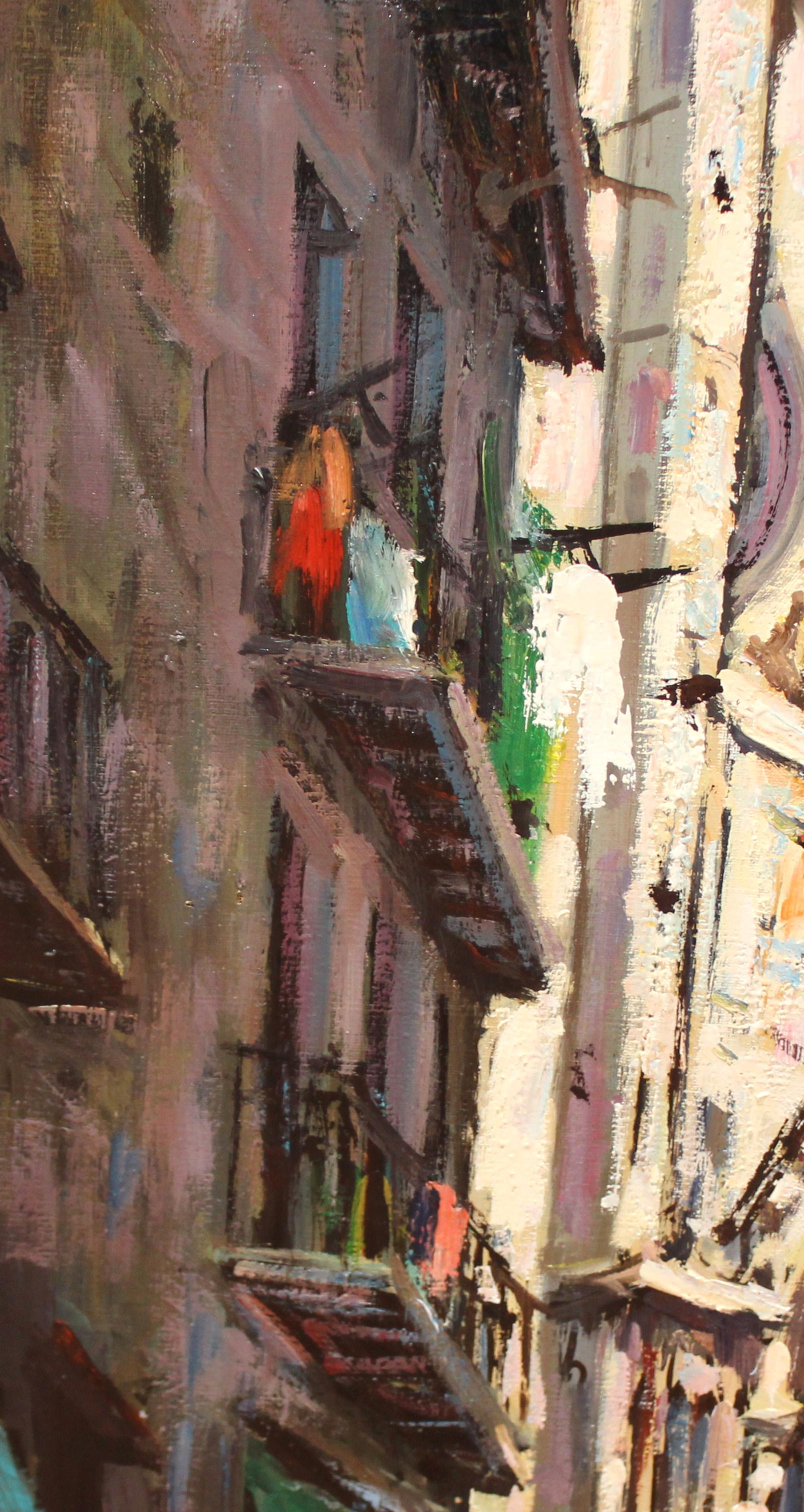 Basílica de Santa Maria del Mar (Barcelona) - Óleo sobre tela im Angebot 1