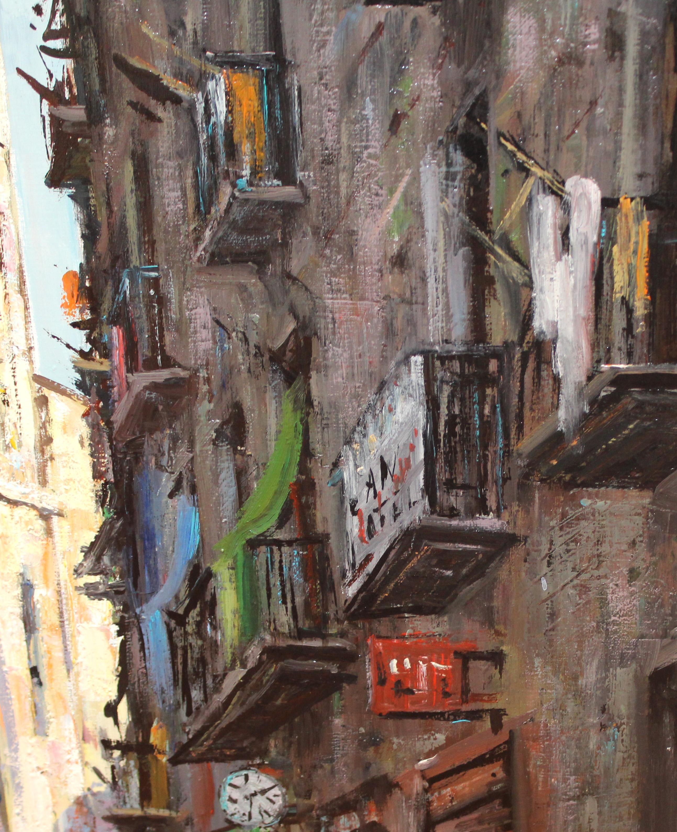 Basílica de Santa Maria del Mar (Barcelona) - Óleo sobre tela im Angebot 2