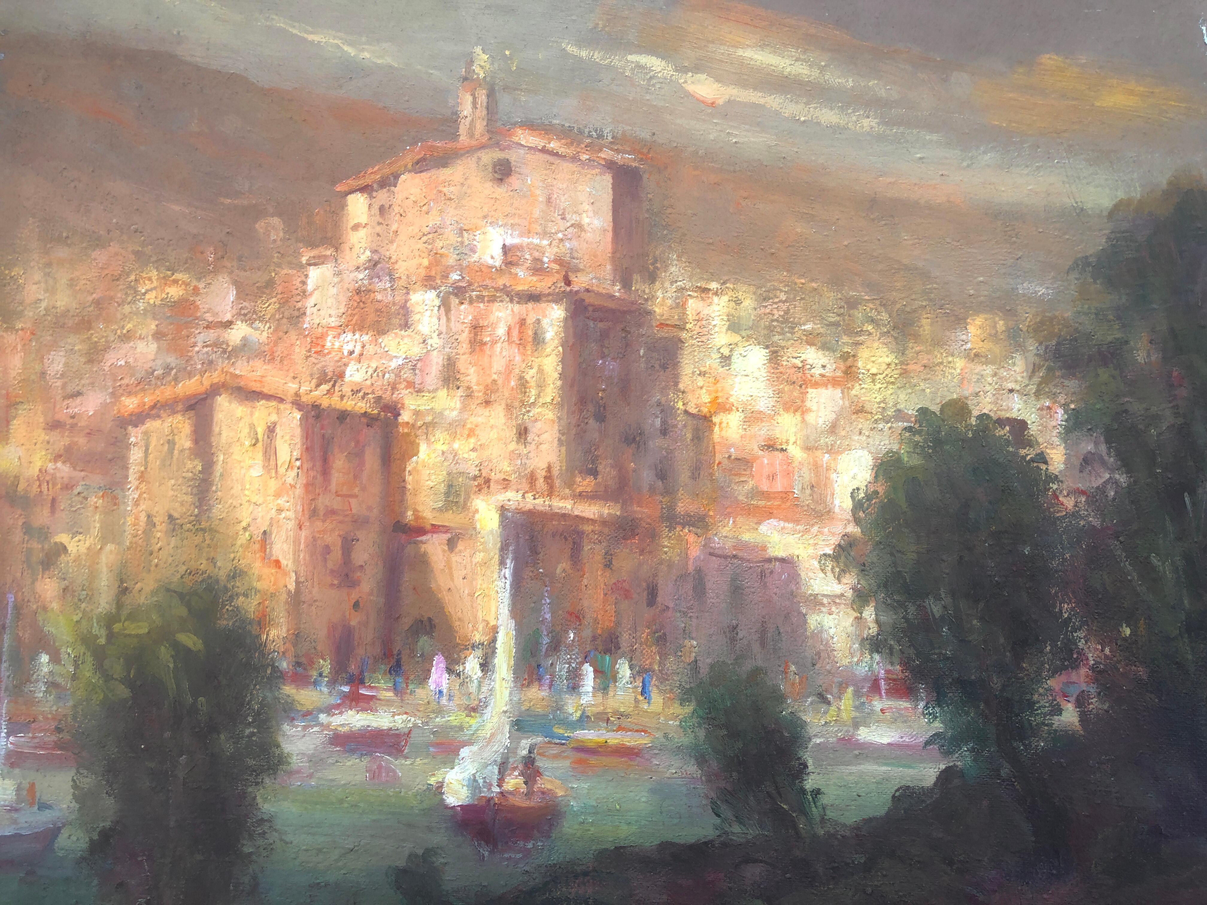 Mallorca spanish oil on canvas painting landscape seascape 3