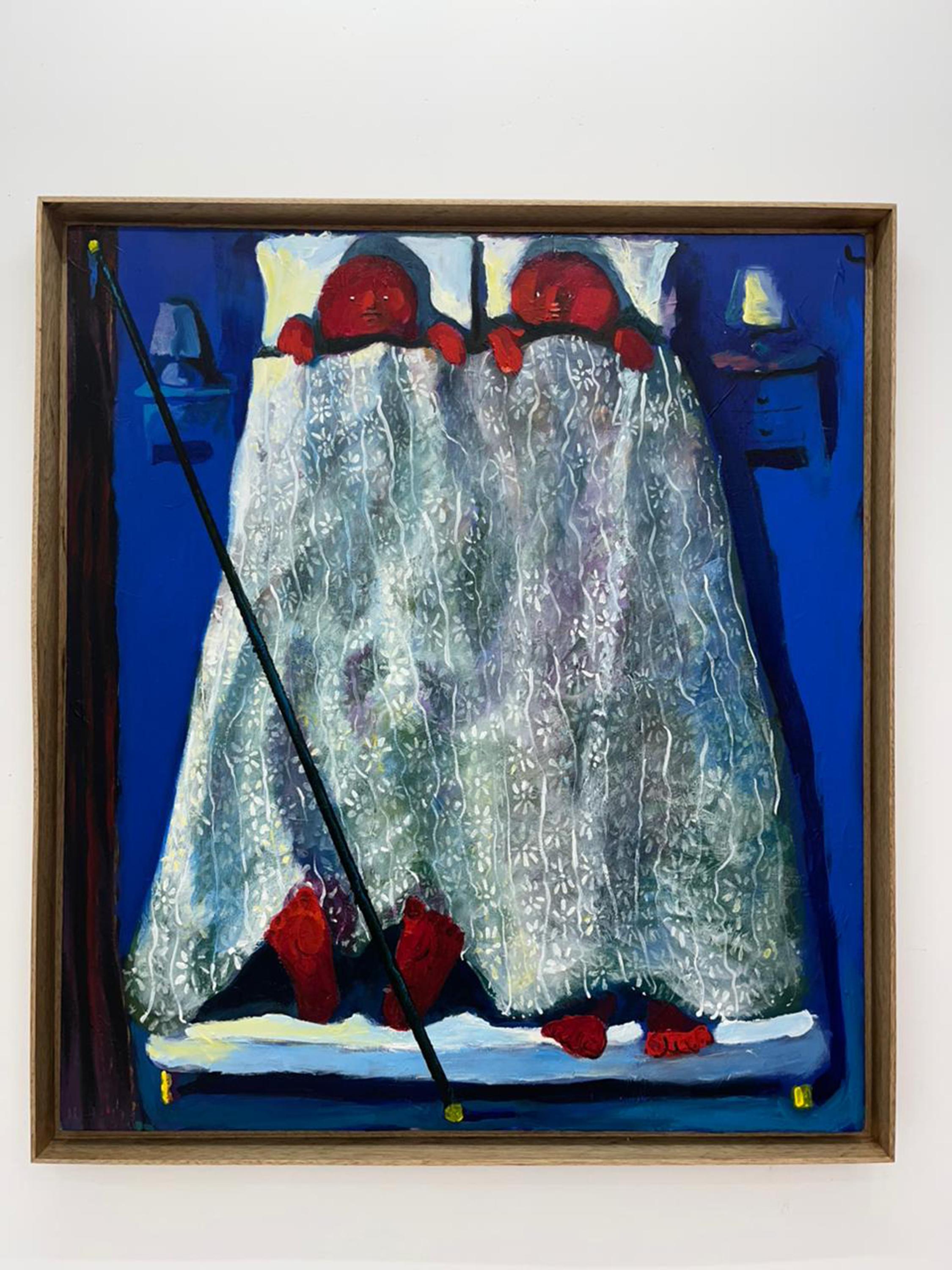 Santiago Evans Canales Abstract Painting - It's your turn, Acrylic Painting on canvas, 95 x 85 cm, Contemporary, 2026