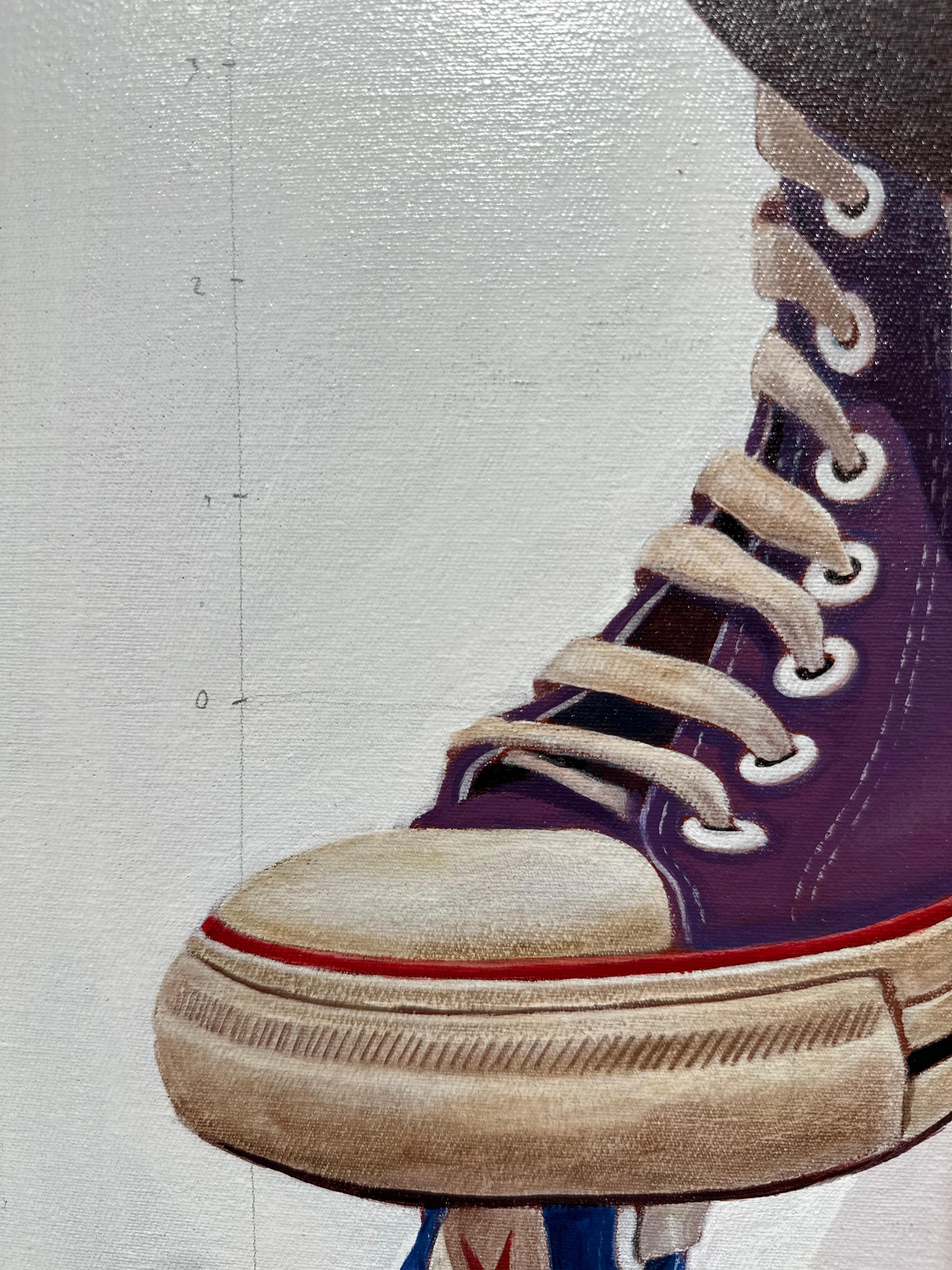 purple and green converse