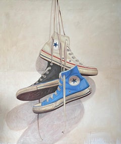 #1596 multicolor converse trio hang from above