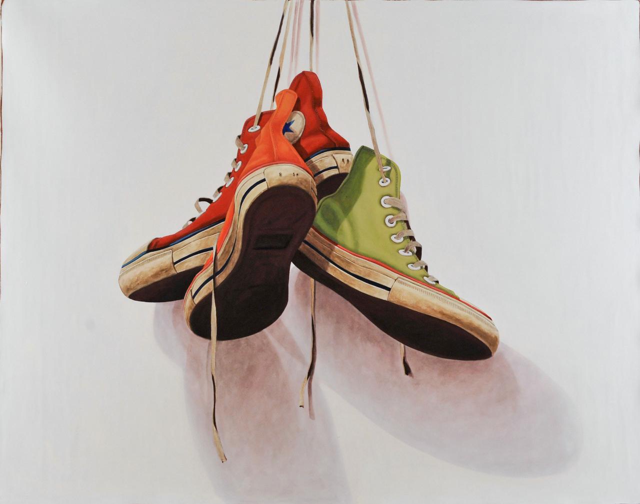 Santiago Garcia - Santiago García, "#1377", Realistic, Contemporary, Converse  shoes, Oil Painting at 1stDibs