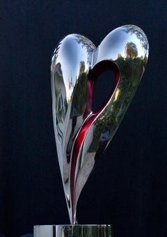 "Cupid" Heart-Shaped Stainless Steel Sculpture  