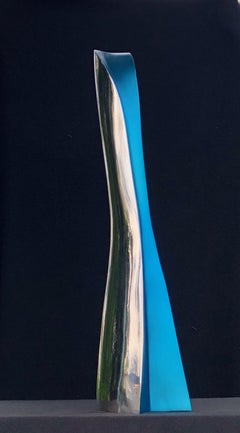 "Elegance" Blue Tinted Stainless Steel Sculpture