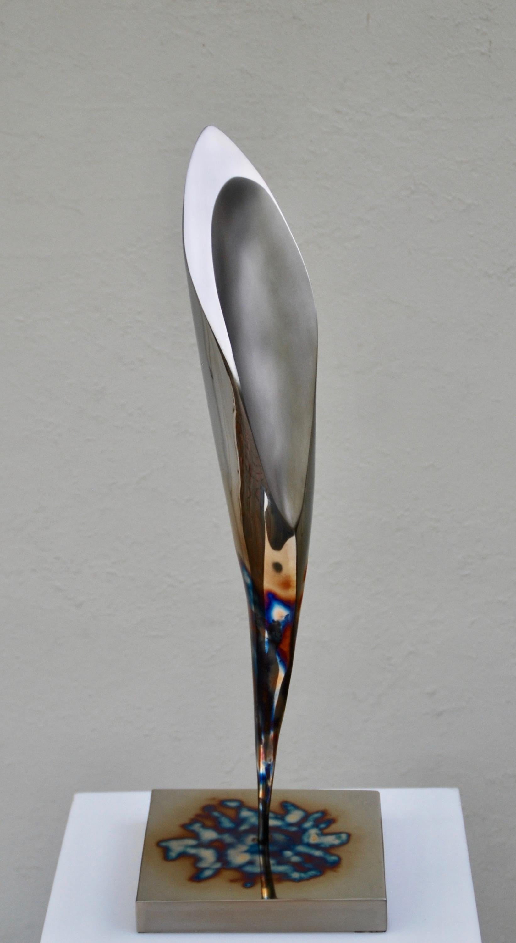 INNER STRENGTH (TABLE TOP) - Gray Abstract Sculpture by Santiago Medina