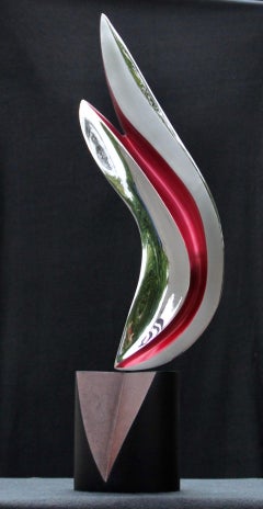 "Prestige" Red Tinted Stainless Steel Sculpture