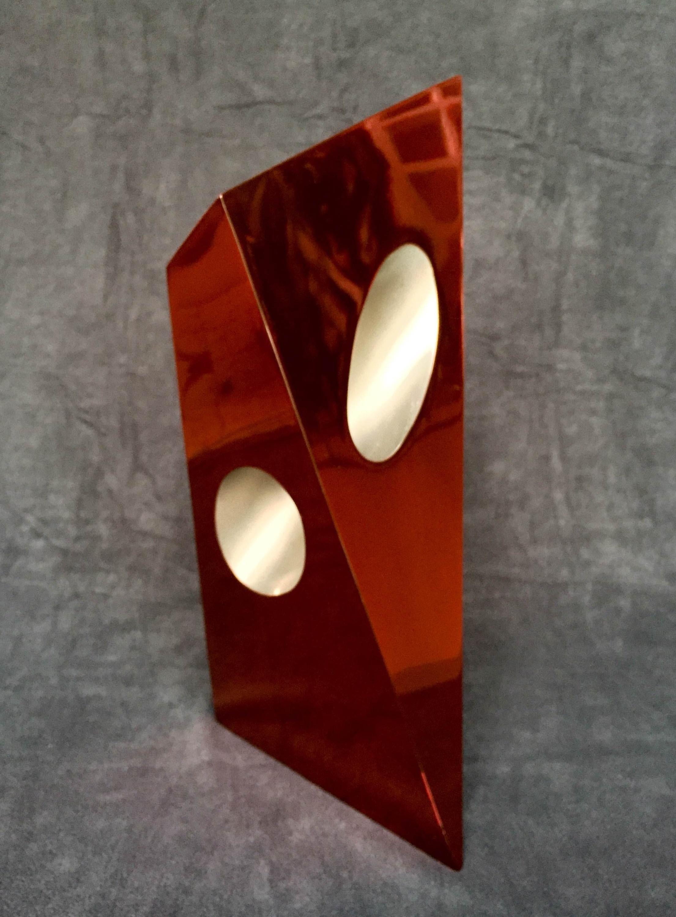 Red Fortitude - Abstract Sculpture by Santiago Medina