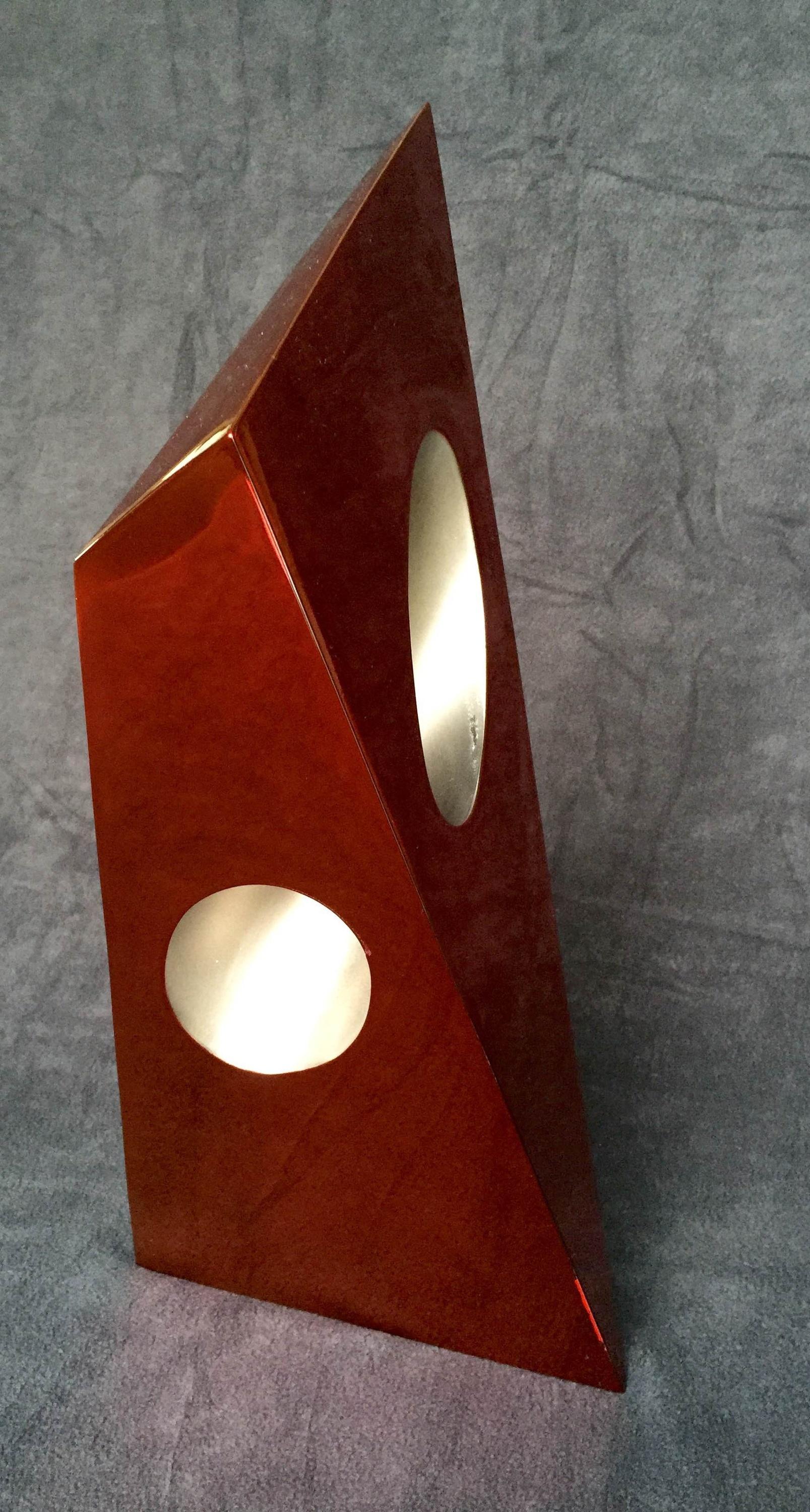 Santiago Medina Abstract Sculpture - Red Fortitude