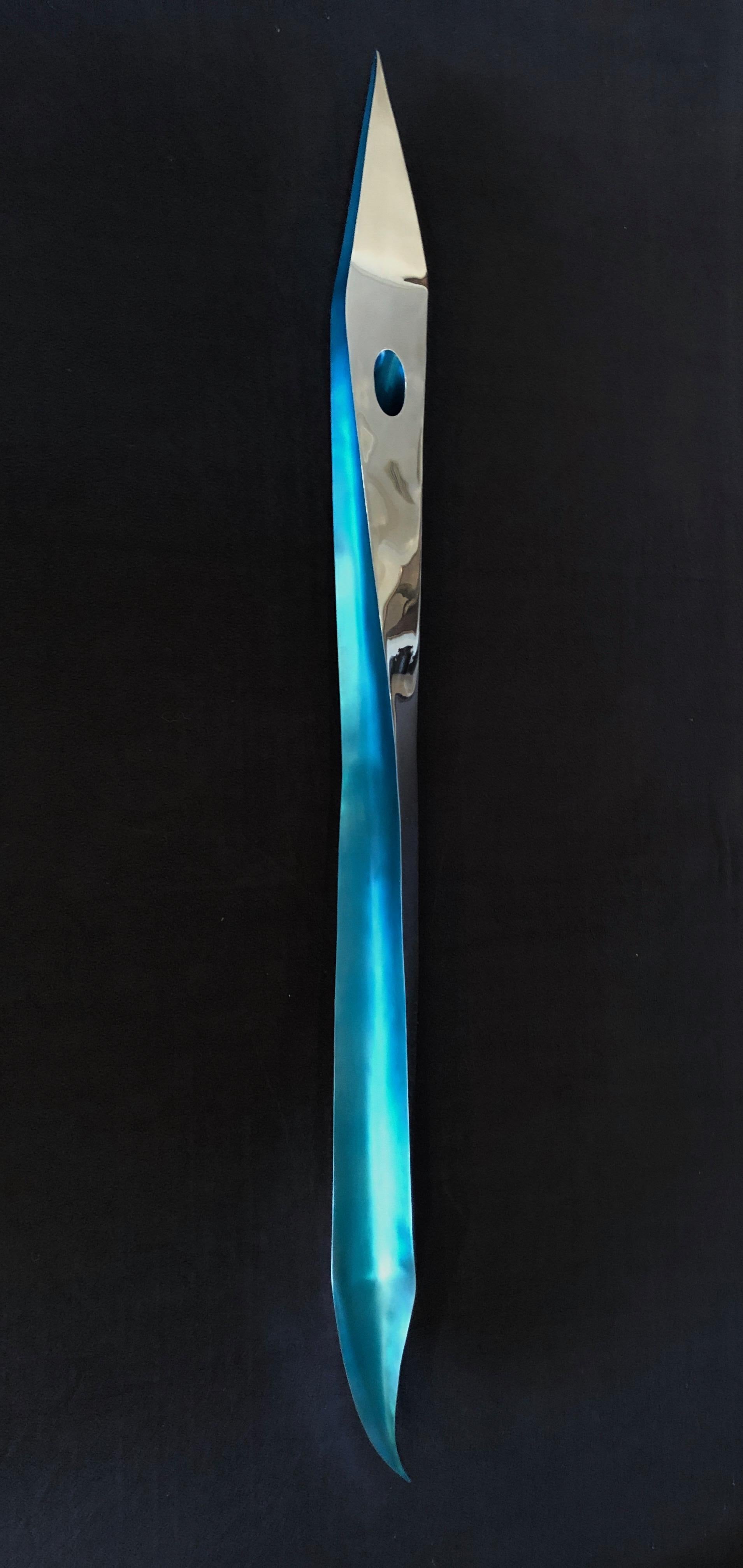 Santiago Medina - Serenità blu, scultura 2020 4