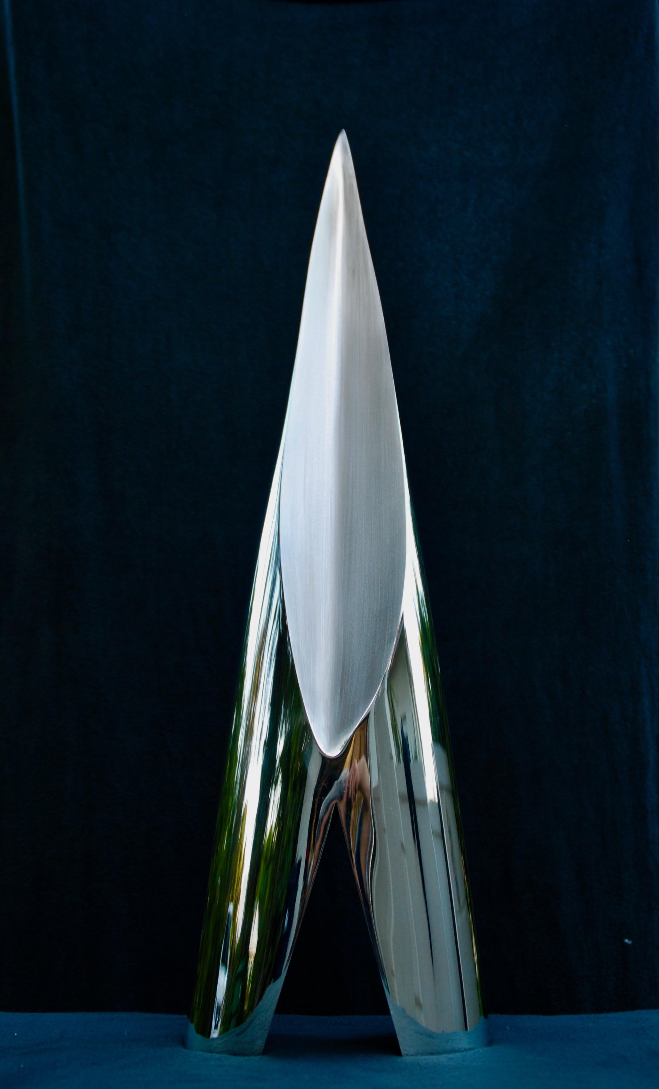 Edition of 7
Sculptor Santiago Medina Italian stainless steel sculptures are at marquee public art venues worldwide such as Harvard, Stanford University, City of Miami-Pinecrest Circle, Tufts, Washington University, Historical Pinecrest Botanical