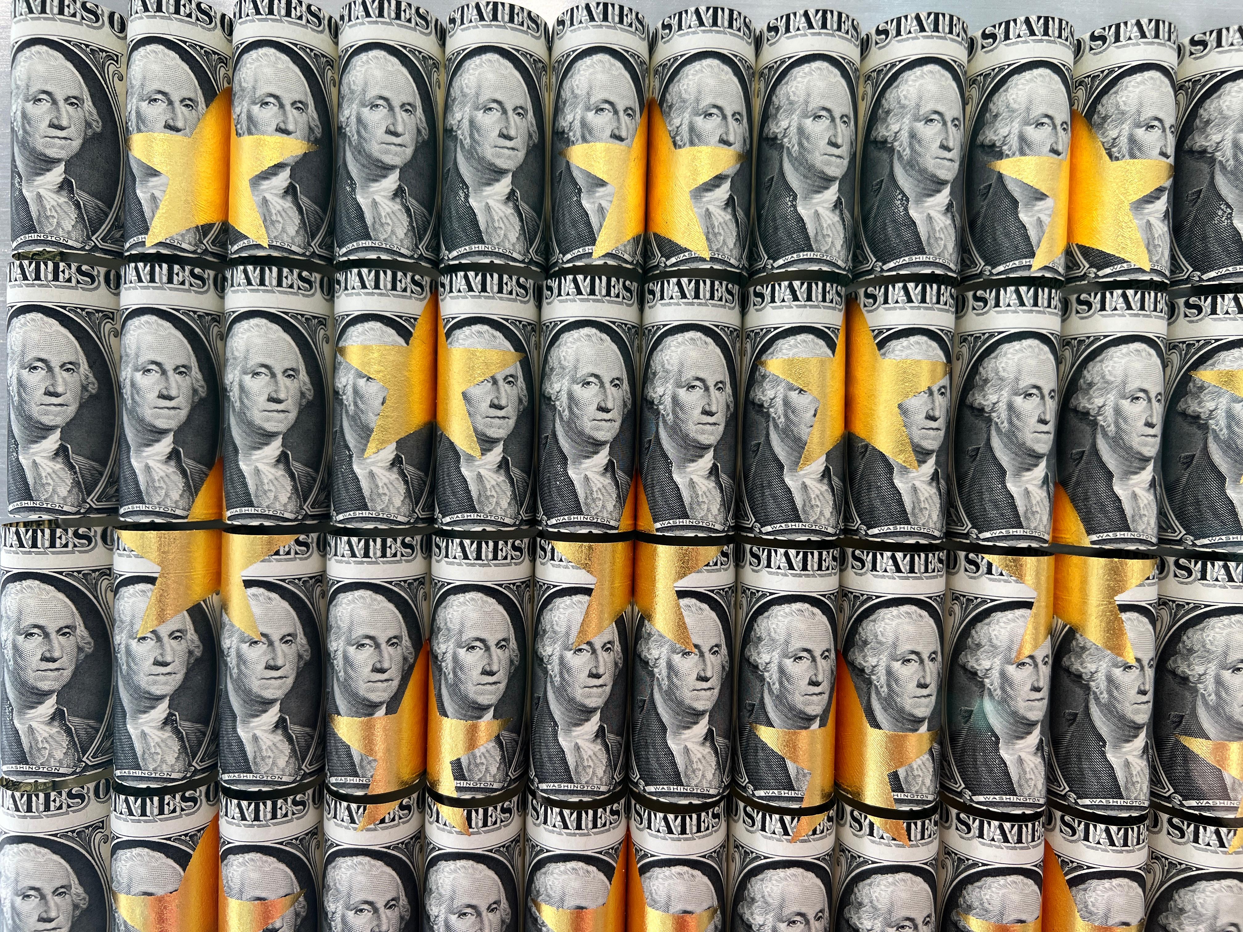 Bandiera degli Stati Uniti (oro) in vendita 1