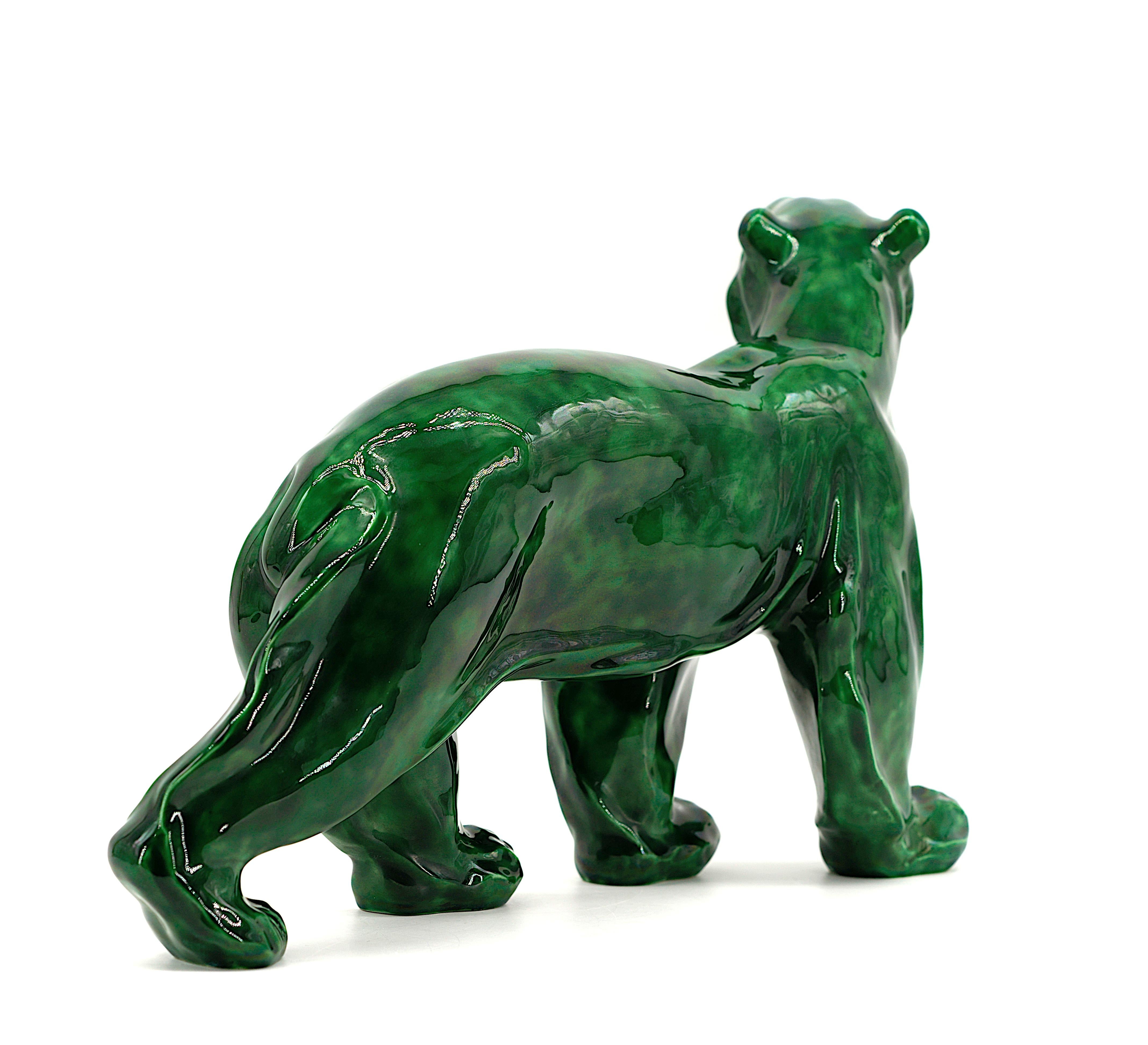 Escultura de cerámica Oso Santiago Rodríguez Bonome 1920 en venta 3