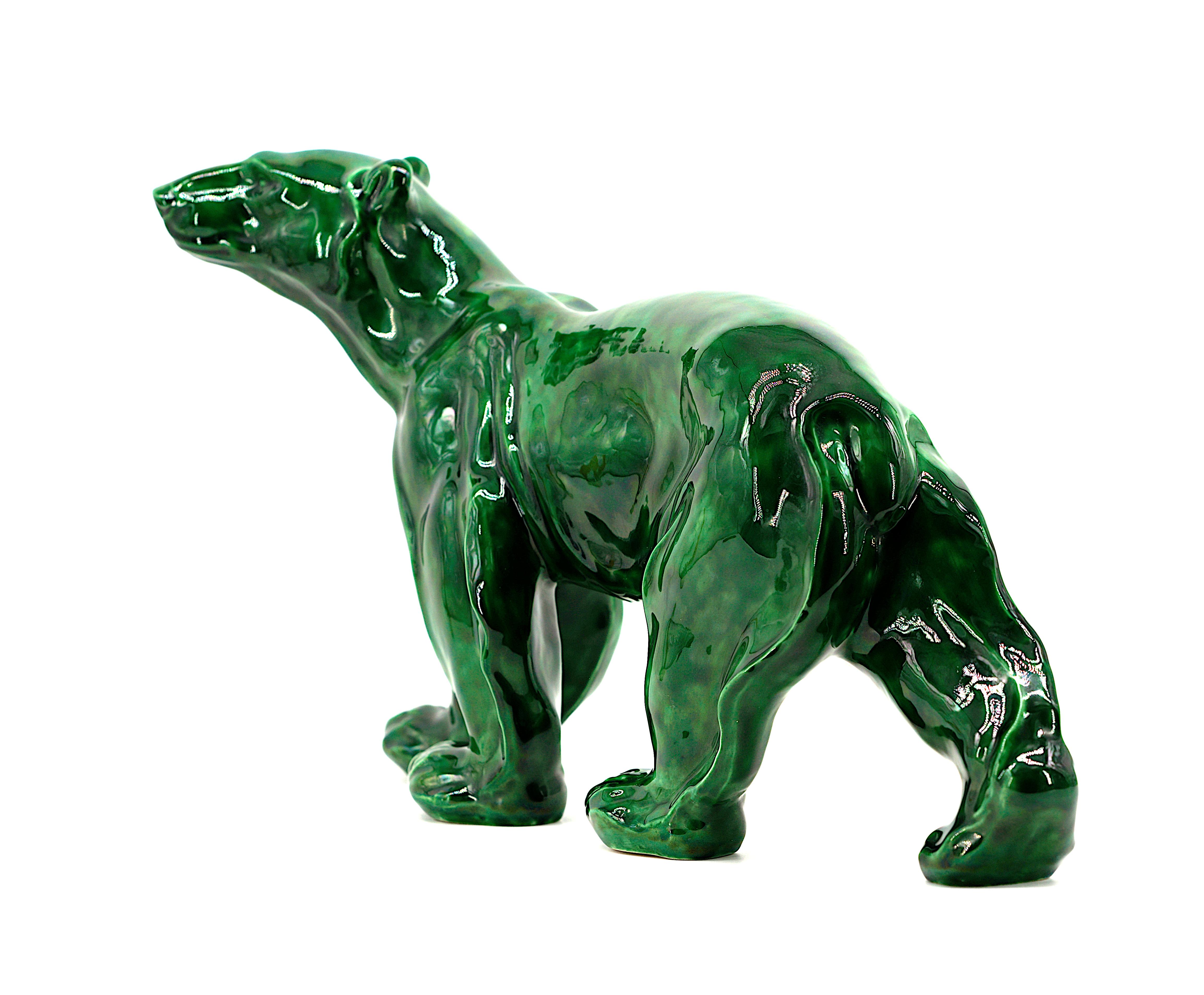 Escultura de cerámica Oso Santiago Rodríguez Bonome 1920 en venta 4