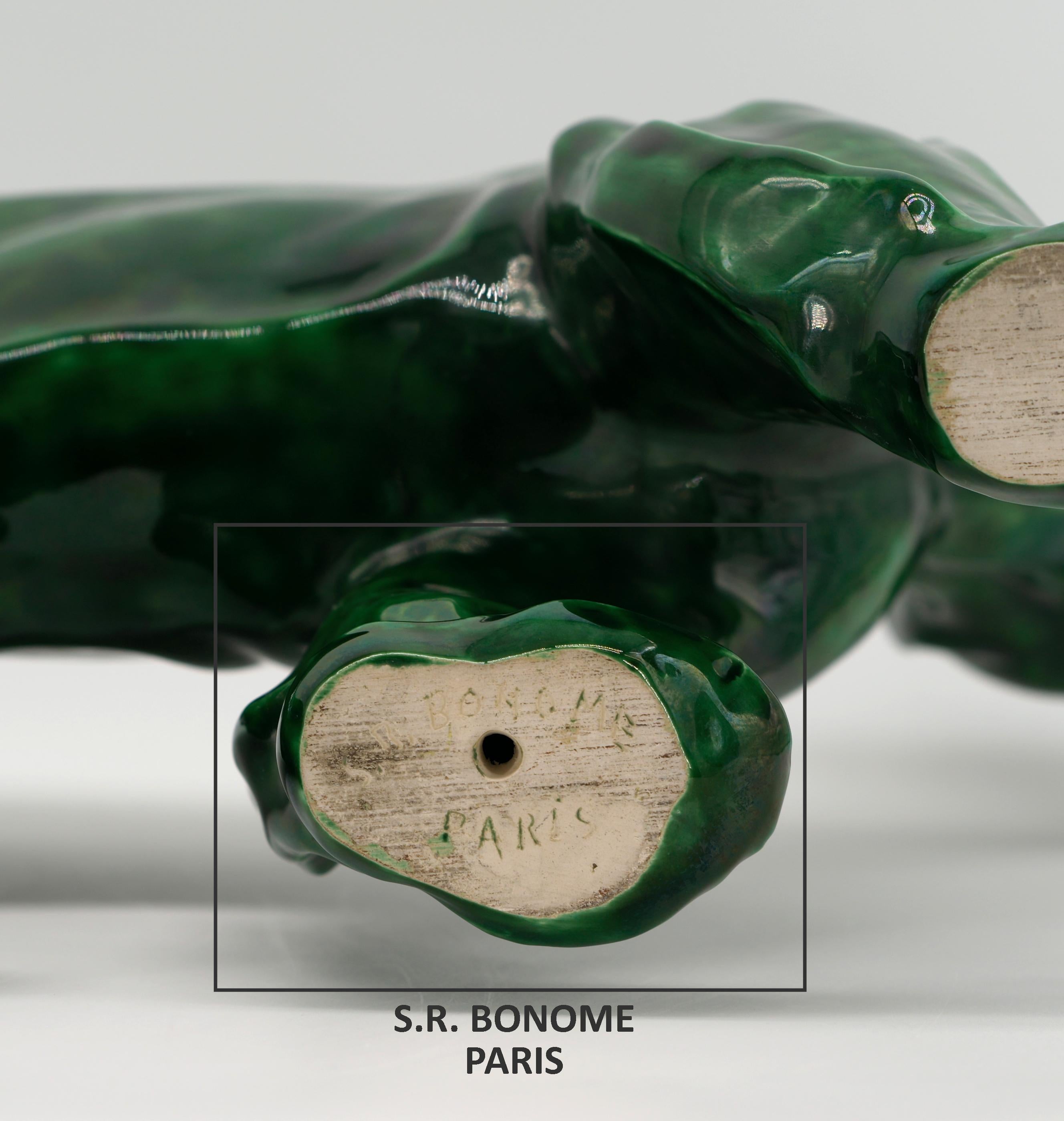 Escultura de cerámica Oso Santiago Rodríguez Bonome 1920 en venta 7