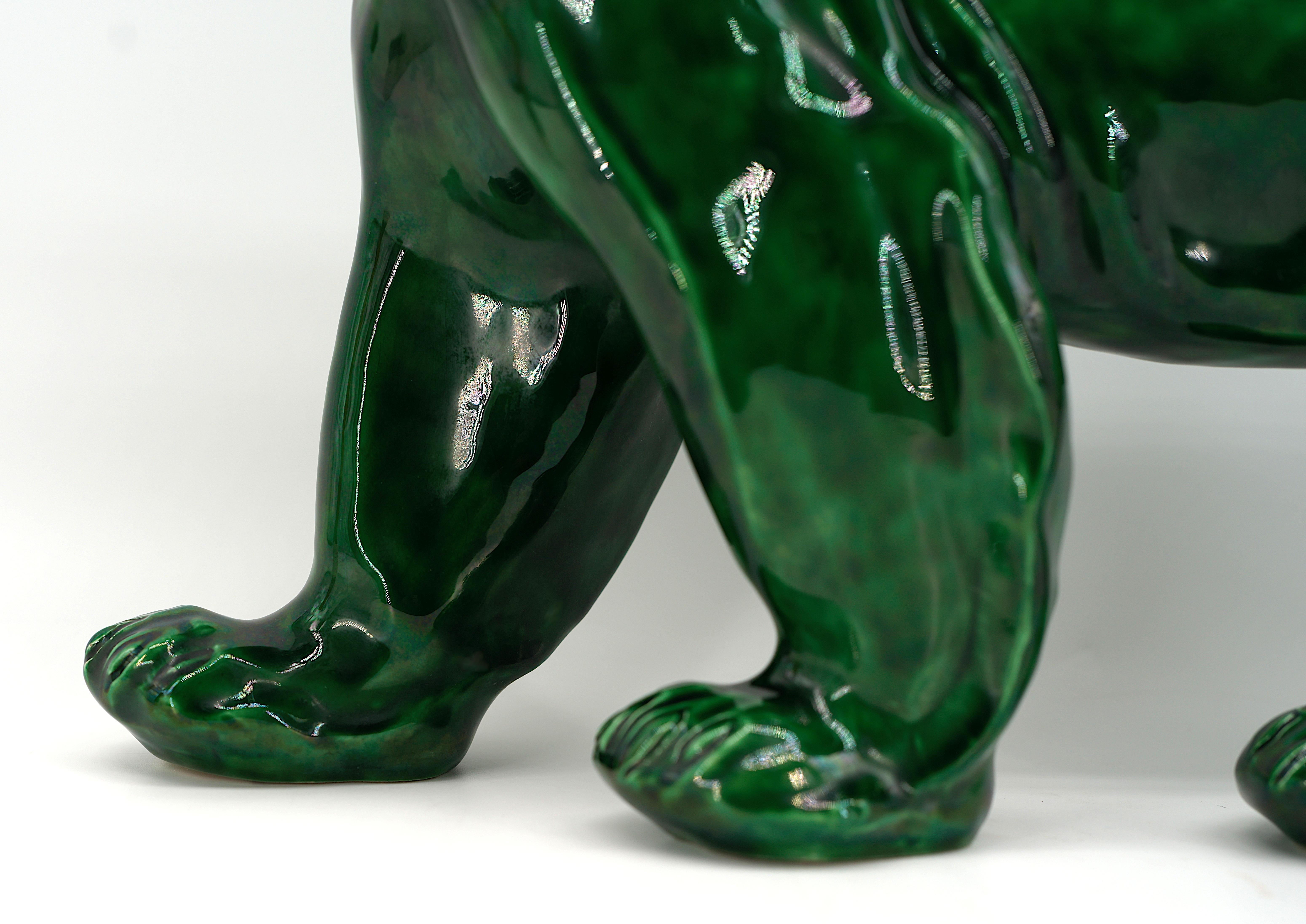 Escultura de cerámica Oso Santiago Rodríguez Bonome 1920 Art Decó en venta