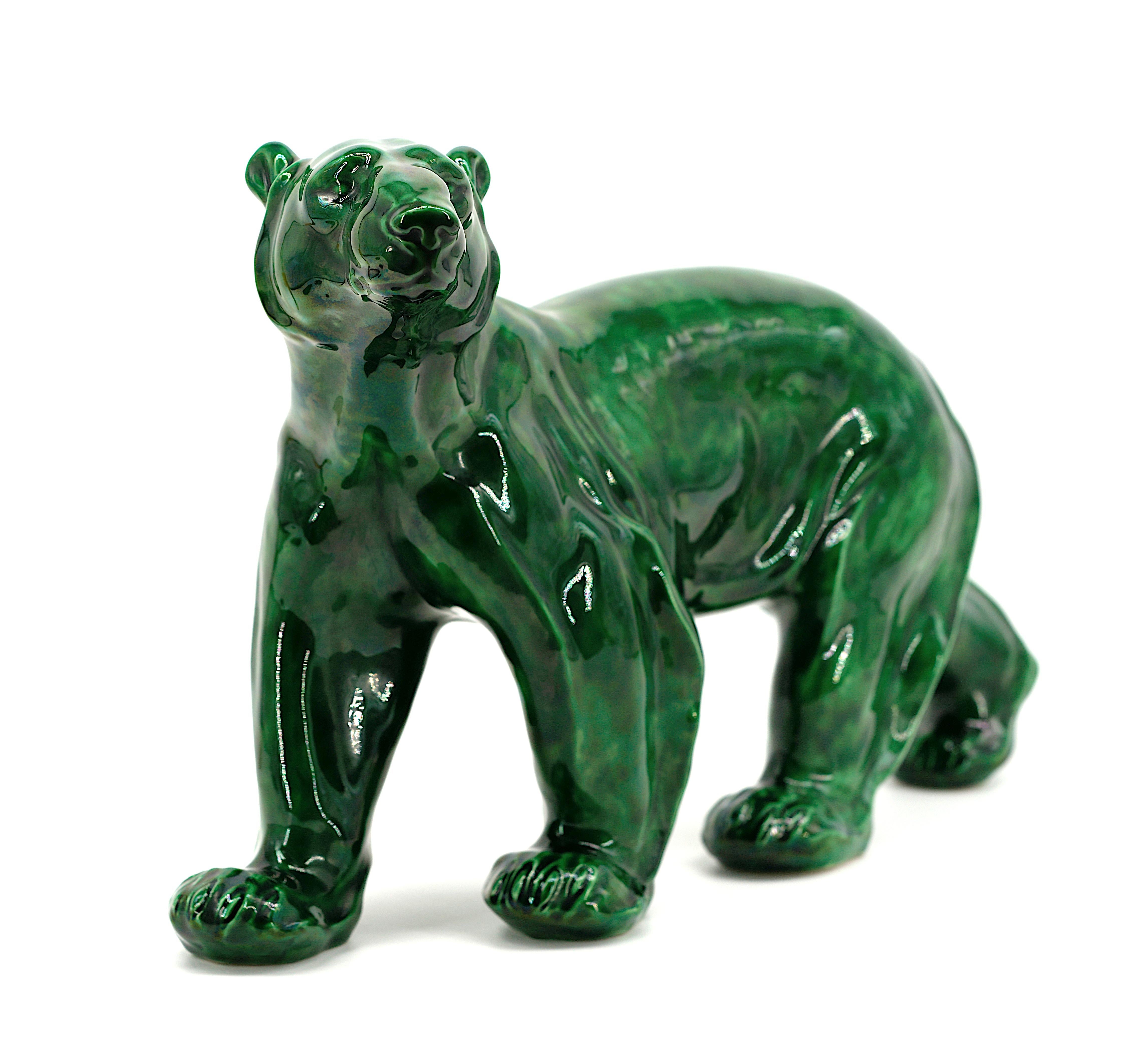 Escultura de cerámica Oso Santiago Rodríguez Bonome 1920 Cerámico en venta