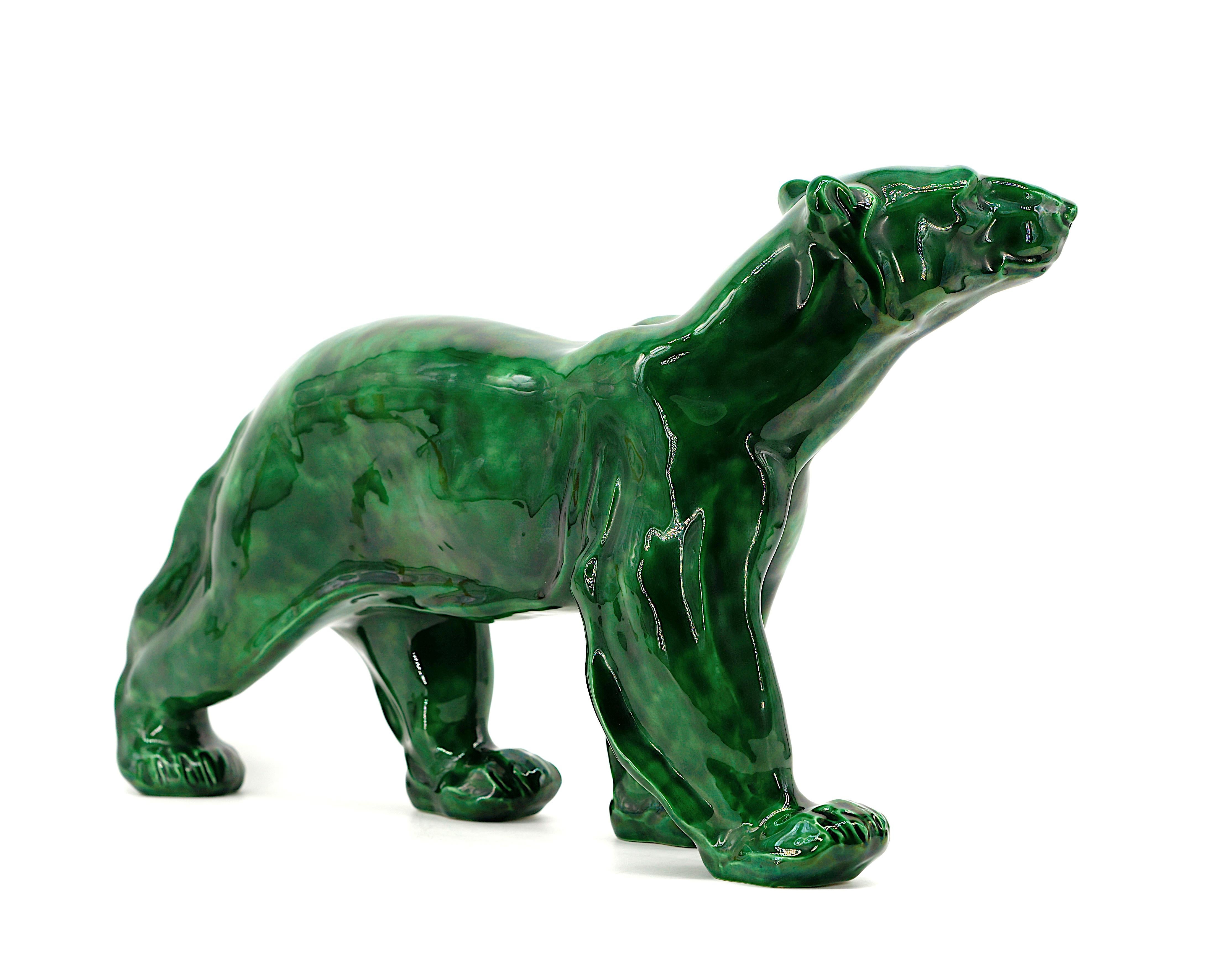 Escultura de cerámica Oso Santiago Rodríguez Bonome 1920 en venta 1